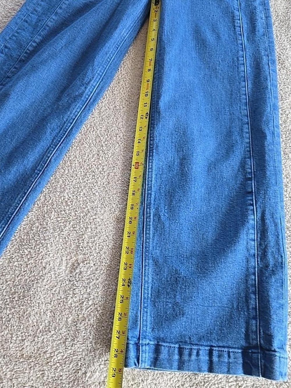Old Navy Extra High-Rise Sky-Hi Wide Leg Sailor Jeans Side Zip Women's Size 8 - Picture 5 of 7